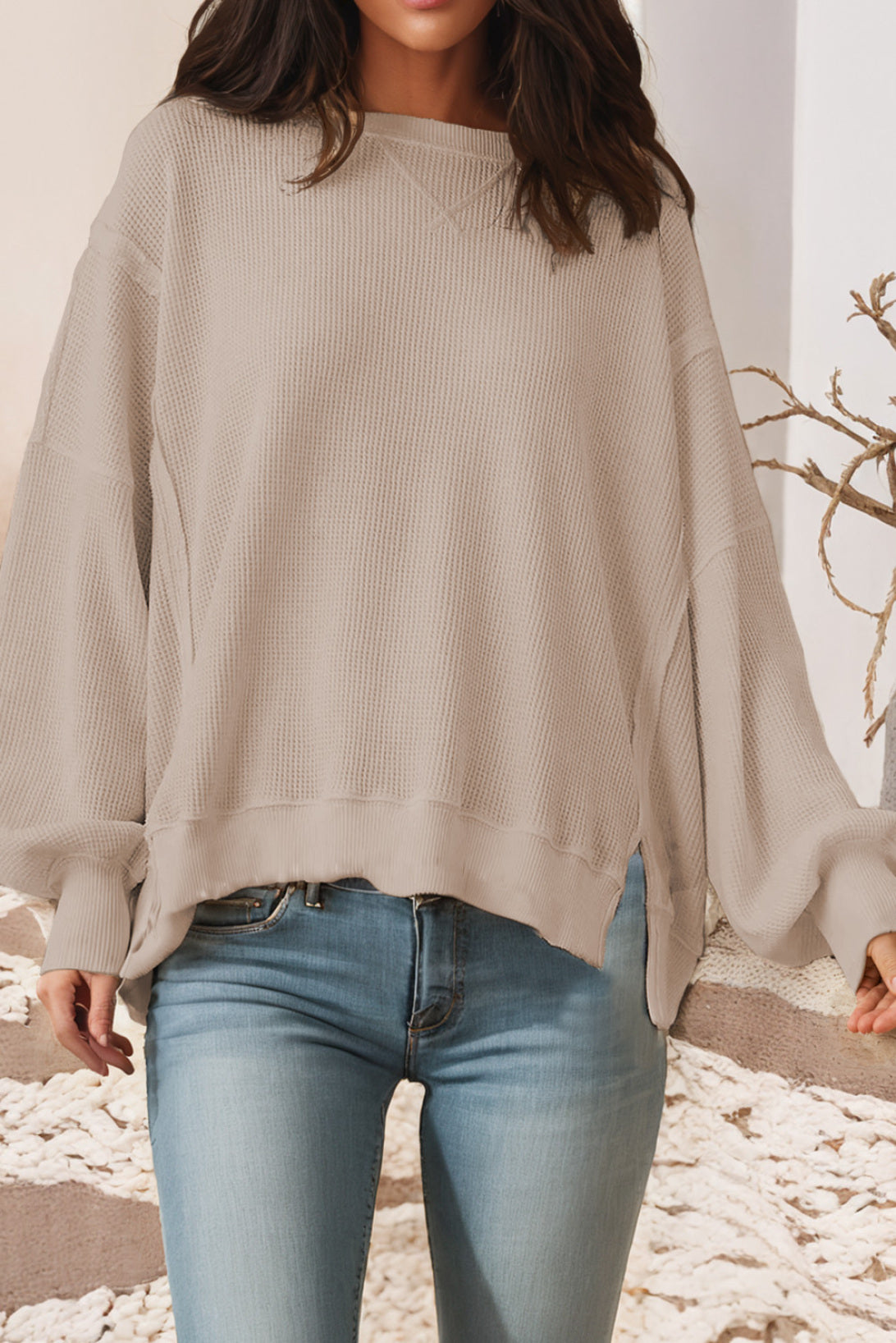 Right On Time Slouchy Thermal Top