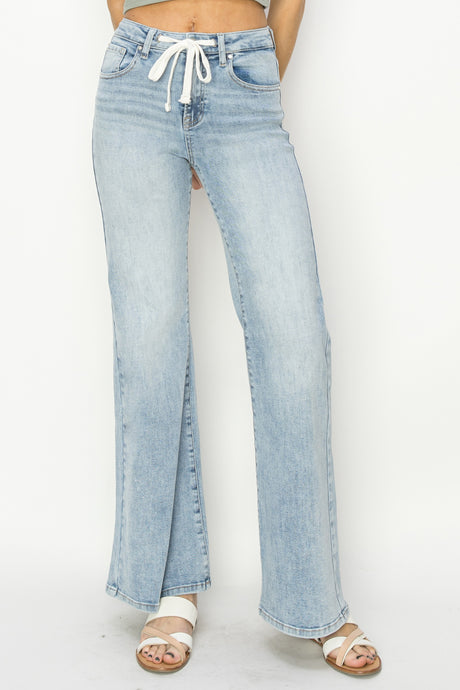 Windward High Rise Draw String Jeans