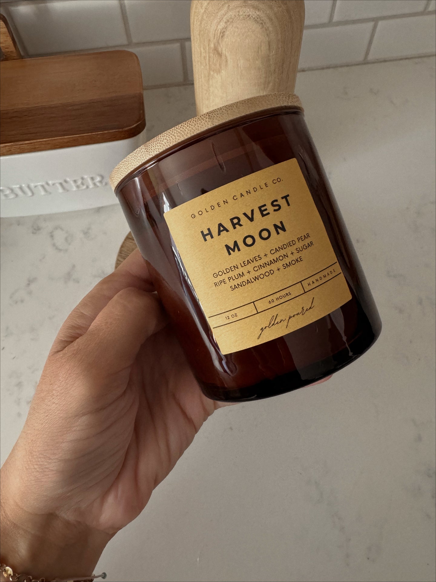 Harvest Moon Candle - Amber 17oz