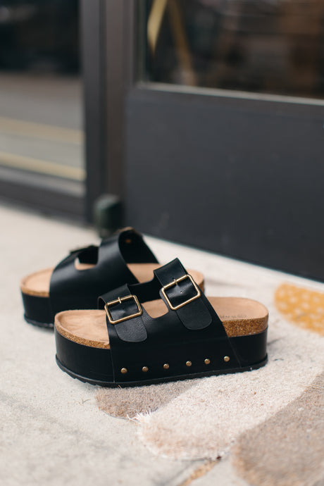 Bombay Platform Sandals - Black