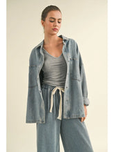 Hold On Washed Denim Shirt Jacket