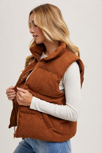 Courtney Corduroy Vest - Camel