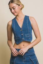 Dallas Denim Vest - Blue