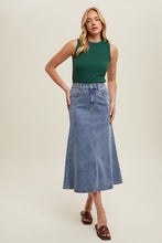 Holding You Denim Midi Skirt