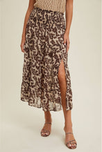 Pure Happiness Midi Skirt - Brown Floral