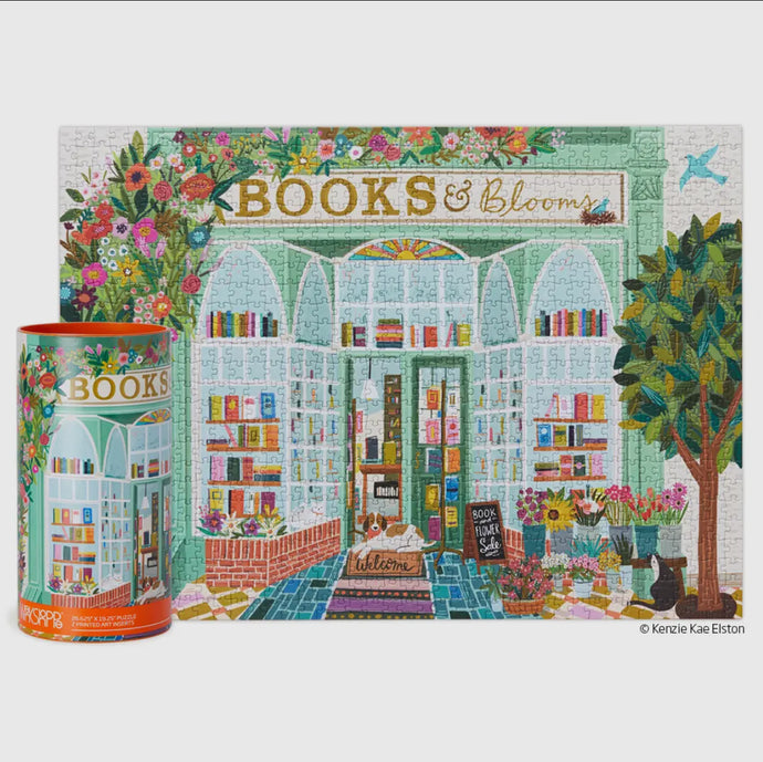 1000 Piece Puzzle - Books & Blooms