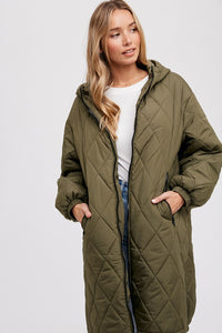 Hollis Quilted Puff Jacket - Army