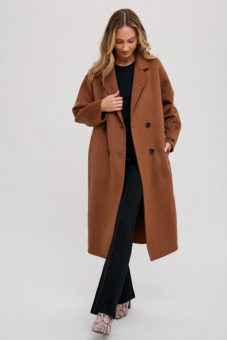 In Escrow Soft Double Breasted Trench