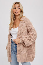 Karma Chunky Knit Cardigan - Blush