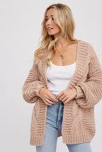 Karma Chunky Knit Cardigan - Blush