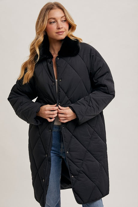 Aspen Quilted Midi Coat