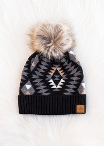 Out West Beanie - Black/Grey