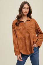 Days Of Wild Peplum Collard Shirt