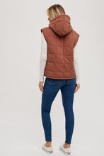 Sunday Stroll Hooded Puff Vest - Persimmon