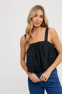 Rise Above It Eyelet Swing Top