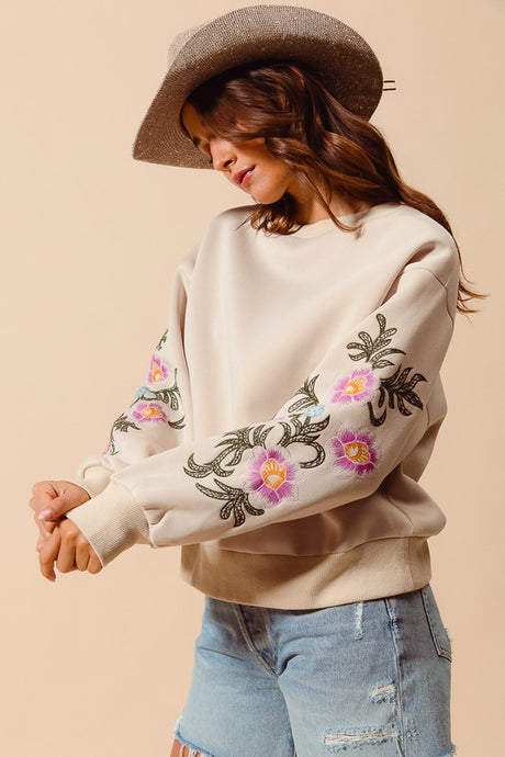 Love Story Embroidered Pullover