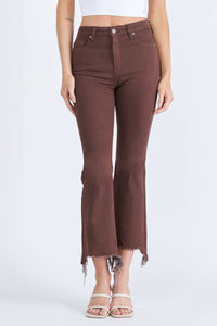 Happi Cropped Flare - Chocolate