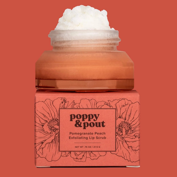 Poppy + Pout Lip Scrub - Pomegranate Peach Scrub